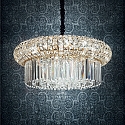 Ideal Lux Luminaire à suspension NABUCCO 18 flammes E14 IP20, or, transparent, allié