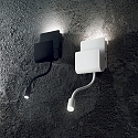 Luminaire mural PROBE avec bras flexible, avec connexion USB IP20, blanche, rev�tement en poudre