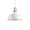 Luminaire à suspension ERIS-2 E27 IP20, or mat, blanche