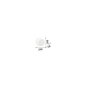 LED wall luminaire TICK, 6W 3000K 390lm, indirect, 90� tiltable, silver leaf