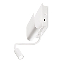 Ideal Lux LED wall luminaire PROBE, with Flex-Arm + storage + USB port, 9W 3000K 580lm, white