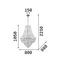 Ideal Lux Luminaire � suspension DUBAI 24 flammes E14 IP20, chrome