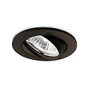 Recessed luminaire SWING, IP20, � 8.2cm, GU10 max. 50W, zinc casing, pivotable, black