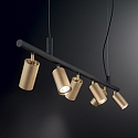 Ideal Lux Spot DYNAMITE SP6 pivotant, rotatif GU10 IP20, noir , laiton satin�