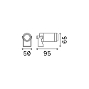 LED floor spot STARLIGHT, IP68, � 5cm, aluminium, lead grey, 5.5W 3000K 500lm, open cable end
