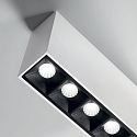 Ideal Lux LED ceiling luminaire LIKA SURFACE, Aufbau, lenght 13.5cm, 10W 3000K 1100lm 44�, white