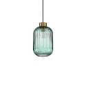 Luminaire à suspension MINT-1 E27 IP20, menthe verte, laiton satiné