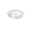 Recessed LED luminaire DEEP, IP20, � 10.3cm, aluminium white / diffus, 10W 3000K 1200lm 70�