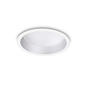 Recessed LED luminaire DEEP, IP20, � 15cm, aluminium white / diffus, 20W 4000K 2100lm 77�