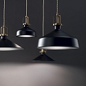 Ideal Lux Luminaire à suspension ERIS-3 E27 IP20, or mat, noir 