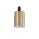 Culot E27 - LISCIO cylindrique, laiton, bruni