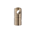 Cable holder for wall and ceiling mountings, � 1.5cm / H 3cm, burnished brass
