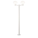 Luminaire d'all�es CLIO 2 � 2 flammes, sans abat-jour E27 IP44, blanche