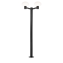 Outdoor floor luminaire CLIO 2, 197cm, IP44, 2 flames, 2x E27, without cover, aluminium, black