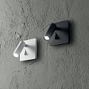 Ideal Lux LED wall spot LITE for recessed socket installation, 3W 3000K 130lm, with switch, pivotable, black