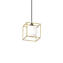 Luminaire à suspension LINGOTTO SP1 à 1 flamme, réglable G9 IP20, noir mat, laiton satiné 