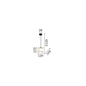 Ideal Lux Luminaire à suspension LINGOTTO SP1 à 1 flamme, réglable G9 IP20, noir mat, laiton satiné 