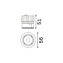 Lumi�re encastr�e DYNAMIC IP54, noir   9W 9790lm 3000K 35� 35� CRI >90