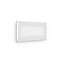 Plafonnier encastré INDIO angulaire IP65, blanche