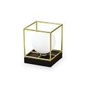 Lampe de table LINGOTTO TL1 SMALL angulaire, avec interrupteur G9 IP20, noir mat, laiton satiné 