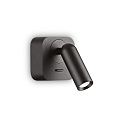 Luminaire mural BEAN angulaire, avec interrupteur IP20, noir 