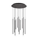 Luminaire à suspension FILO 12 flammes, réglable IP20, noir