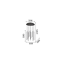 Ideal Lux Luminaire à suspension FILO 12 flammes, réglable IP20, blanche