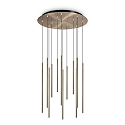Luminaire à suspension FILO 12 flammes, réglable IP20, laiton