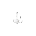 Ideal Lux Pendant luminaire PLISSEE, Ø 45cm, E27, blown edged glass, chrome
