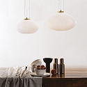 Pendant luminaire PLISSEE, Ø 35cm, E27, blown edged glass