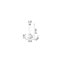Pendant luminaire PLISSEE, Ø 35cm, E27, blown edged glass