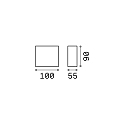 Ideal Lux Luminaire mural d’extérieur ARGO haut bas IP65, blanche