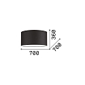 Ideal Lux lamp shade SET UP 700 cylindrical, black