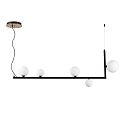 Luminaire à suspension BIRDS SP5 5 flammes, réglable G9 IP20, noir mat 