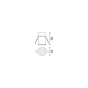Ideal Lux Plafonnier encastr� ONE 25 rond IP20, blanche