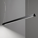 Ideal Lux pendant luminaire V-LINE adjustable IP20, black