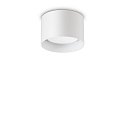 Ideal Lux Luminaire de plafond SPIKE PL1 ROUND GX53 Bas, rond, rigide GX53 IP20, blanc mat 