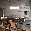 Ideal Lux pendant luminaire PERLINE SP3 3 flames G9 IP20, brass