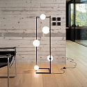 Lampadaire ANGOLO PL3 5 flammes G9 IP20, noir 