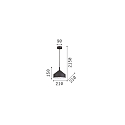 Ideal Lux pendant luminaire YURTA 210 adjustable E27 IP20, white