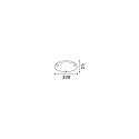 Canop�e ROUND STANDARD � 30CM 3 fois, rond, blanc mat
