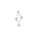 Ideal Lux 3-phase spot EOS 15W ON-OFF cylindrical, adjustable, on/off IP20, white matt 