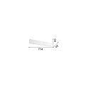 Ideal Lux wall luminaire ZIG ZAG 750 IP20, brass