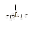 Luminaire de plafond GOURMET PL9 9 flammes E14 IP20, noir 