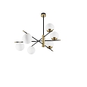 Luminaire de plafond GOURMET PL6 6 flammes E14 IP20, noir 