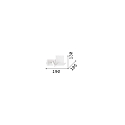 Ideal Lux wall luminaire KOMODO-1 AP LED left, with USB charging function, with shelf LED IP20, black