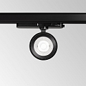 Projecteur triphas� POV TRACK LED rond, avec adaptateur LED IP20, noir 