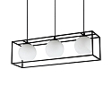 Luminaire à suspension LINGOTTO SP3 3 flammes, 1 voie, réglable E14 IP20, noir mat gradable