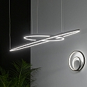 Ideal Lux Luminaire � suspension ORACLE SLIM SP LED rond, contr�lable par DALI IP20, noir gradable