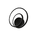 wall luminaire OZ AP DALI/PUSH round, DALI controllable IP20, black matt dimmable